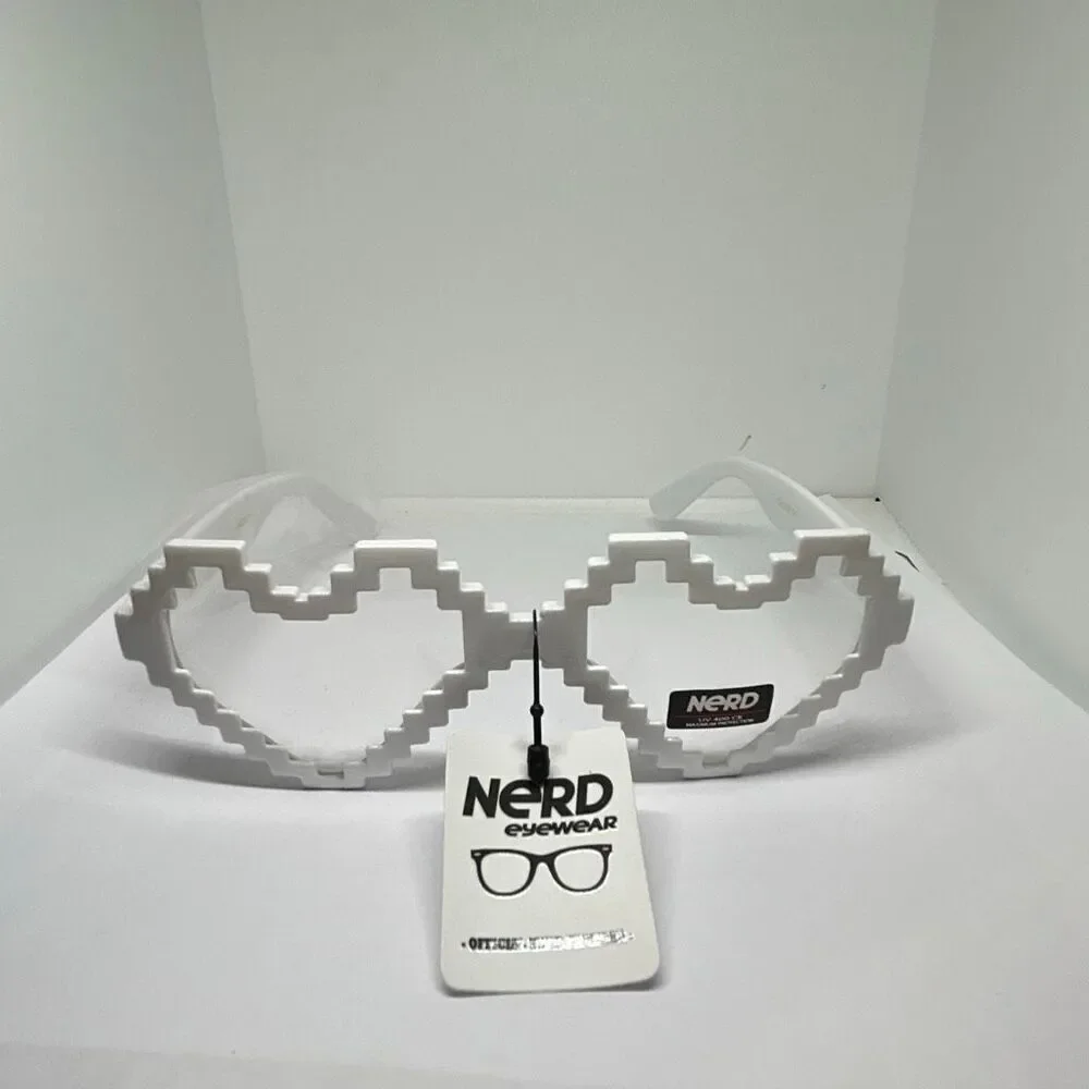 Nerd Eyewear Pixel Heart Glasses – UV400 Protection 😎❤️✨